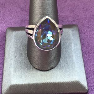 Grace & Heart Sterling Silver/ Swarovski Ring Size 10